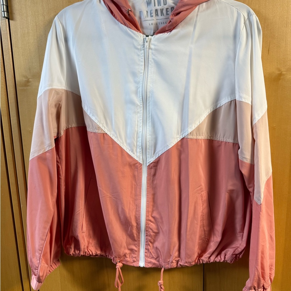 Love Tree Pink and White Bomber Jacket